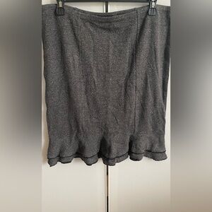 Express Charcoal tweed knit knee length  Skirt L